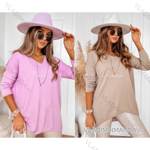 Women's Oversized Long Sleeve Knitted Sweater (S/M ONE SIZE) ITALIAN FASHION IMPTI23NG77001