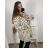 Women's Plus Size Long Sleeve Coat (2XL/3XL ONE SIZE) ITALIAN FASHION IMC23346 3xl / 4xl white