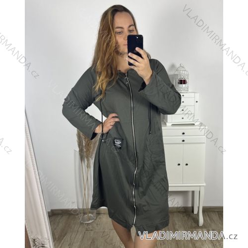 Sweatshirt / Extended Hoodie Long Sleeve Women's Plus Size (2XL / 3XL ONE SIZE) ITALIAN FASHION IMD211098