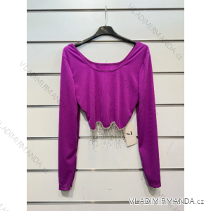 Croptop dlouhý rukáv dámský (S/M ONE SIZE) ITALSKÁ MÓDA IMPSH235434