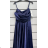 Women's Strapless Long Party Dress (S/M ONE SIZE) ITALIAN FASHION IMPSH2360055 dark blue S / M