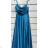 Women's Strapless Long Party Dress (S/M ONE SIZE) ITALIAN FASHION IMPSH2360055 dark blue S / M