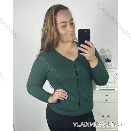 Sweater oversize long sleeve women's oversized (XL / 2XL ONE SIZE) ITALIAN MODA IM721350 M / L Emerald