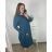 Women's Plus Size Long Sleeve Oversize Dress (XL/2XL/3XL ONE SIZE) ITALIAN FASHION IMC23024