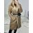 Women's Fluffy Coat (S/M ONE SIZE) ITALIAN FASHION IMWKK223668 S/M Brown