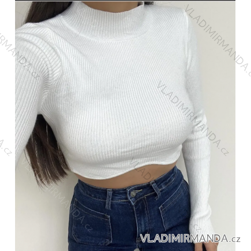 Croptop dlouhý rukáv dámský (S/M ONE SIZE) ITALSKÁ MÓDA IMPBB23Z5276