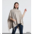 Women's Long Sleeve Poncho (S/M ONE SIZE) ITALIAN FASHION IMPLI2320508