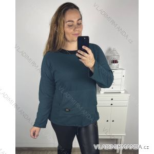 Tunika teplá dlouhý rukáv dámská nadrozměr (2XL/3XL ONE SIZE) ITALSKá MóDA IM423PRATO