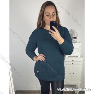 Women's Long Sleeve Knitted Sweater (L/XL/2XL ONE SIZE) ITALIAN FASHION IM423588