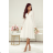 Women's Long Elegant Dress with Wide Straps (SL) FRENCH FASHION FMPEL23VELVET white 34