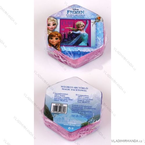 Magický ručník na obličej frozen dětský dívčí bavlněný (30*30 cm) SETINO 820-860/D/13