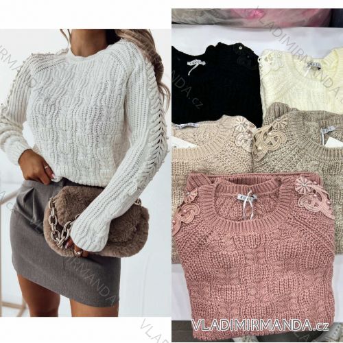 Women's oversize long sleeve sweater (S/M/L ONE SIZE) URECKÁ FASHION TMWGM234048