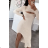 Women's Elegant Knitted Long Sleeve Dress (S/M ONE SIZE) ITALIAN FASHION IMPBB22Y22990/DU -   béžová,   S/M