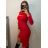 Women's Elegant Knitted Long Sleeve Dress (S/M ONE SIZE) ITALIAN FASHION IMPBB22Y22990/DU -   béžová,   S/M