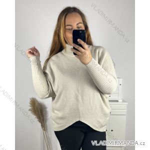 Svetr s dlouhým rukávy dámský nadrozměr (4XL/5XL ONE SIZE) ITALSKÁ MÓDA IMS23LEXI