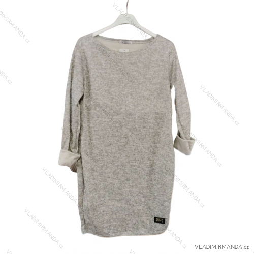 Casual Short Sleeve Dress (UNI S-L) ITALIAN FASHION IMD20328 grey S/M