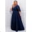 Women's Plus Size (42-46) Long Elegant Party Sleeveless Dress POLISH FASHION PMLBC23265-10