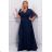 Women's Plus Size (42-46) Long Elegant Party Sleeveless Dress POLISH FASHION PMLBC23265-10