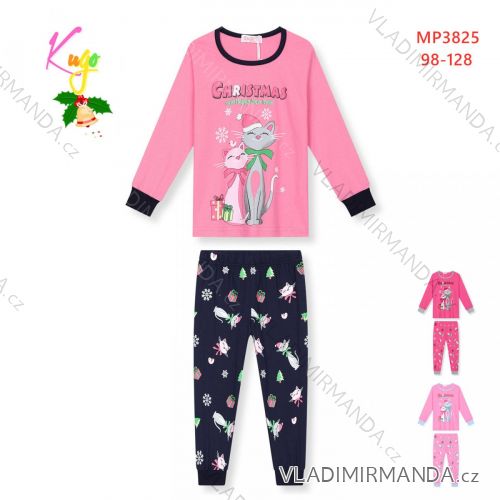 Children's long pajamas for girls (98-128) KUGO MP1759