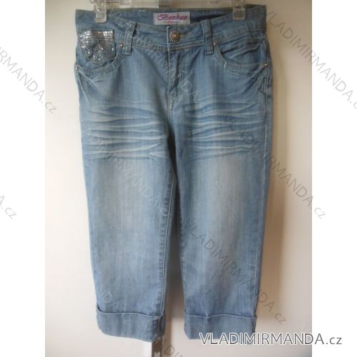 Kalhoty jeans 3/4 krátké dámské (26-33) BENHAO BH9-220-50