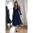 Women's Plus Size (42-46) Long Elegant Party Sleeveless Dress POLISH FASHION PMLBC23265-10 dark blue 34