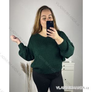 Svetr oversize dlouhý rukáv dámský nadrozměr (3XL/4XL/5XL ONE SIZE) ITALSKá MODA IM723LAJLA