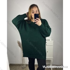 Svetr prodloužený dlouhý rukáv dámský nadrozměr (3XL/4XL/5XL ONE SIZE) ITALSKá MODA IM723MERYLIN