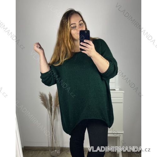 Svetr oversize dlouhý rukáv dámský nadrozměr (4XL/5XL/6XL ONE SIZE) ITALSKá MODA IM723ANDY