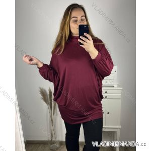 Tunika dlouhý rukáv dámská nadrozměr (4XL/5XL/6XL ONE SIZE) ITALSKÁ MÓDA IM723BASIC