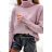 Women's Oversize Long Sleeve Sweater (S/M ONE SIZE) ITALIAN FASHION IMWCA23DH2302 black S/M