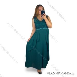 Šaty dlouhé společenské dámské nadrozměr (XL/2XL ONE SIZE) ITALSKÁ MÓDA IMM23LEILA