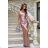 Women's Plus Size (42-46) Long Elegant Party Sleeveless Dress POLISH FASHION PMLBC23265-10 pink 34