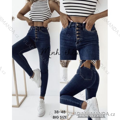 Rifle jeans dlouhé dámské nadrozměr (38-48) M.SARA MSR234344