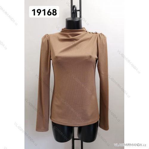 Tričko řádkové dlouhý rukáv dámské (S/M ONE SIZE) ITALSKá MóDA IMM23M19168