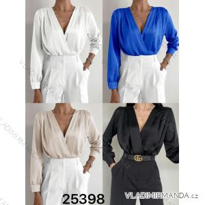 Body elegantní dlouhý rukáv dámské (S/M ONE SIZE) ITALSKá MóDA IMM23M25398