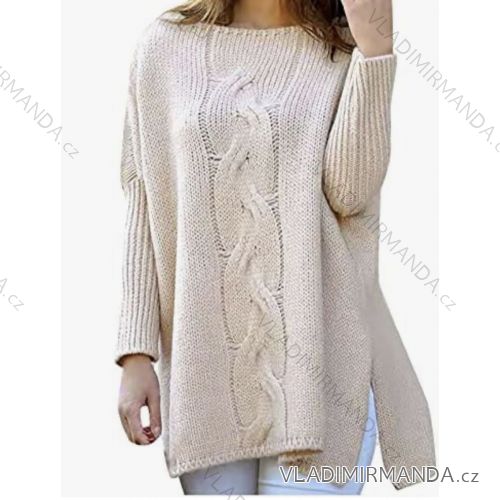 Sweater Knitted Slim Long Sleeve Women's Stripe (S/M ONE SIZE) ITALIAN FASHION IMWAE23017