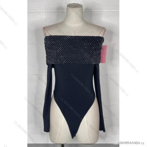 Women's long sleeve bodysuit (S/M ONE SIZE) ITALIAN FASHION IMPBB23A12495