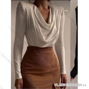 Body elegantní dlouhý rukáv dámské (S/M ONE SIZE) ITALSKá MóDA IMM23M30676