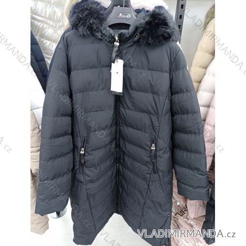 Bunda s kapucí dámská nadrozměr (50-58) Nat23RQM7680L-1A