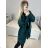 Long Sleeve Hooded Alpaca Coat Women Plus Size (S/M/L ONE SIZE) ITALIAN FASHION IMWCW23011