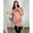 Šaty svetrové dlouhý rukáv dámské nadrozměr (XL/2XL/3XL ONE SIZE) ITALSKÁ MÓDA IM423ANTONIE