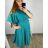 Women's Long Knitted Turtleneck Short Sleeve Dress (S/M ONE SIZE) ITALIAN FASHION IMM22FD51751 Colour   Royal blue Size   XL/2XL