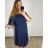 Women's Long Knitted Turtleneck Short Sleeve Dress (S/M ONE SIZE) ITALIAN FASHION IMM22FD51751 Colour   Royal blue Size   XL/2XL