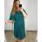 Women's Long Knitted Turtleneck Short Sleeve Dress (S/M ONE SIZE) ITALIAN FASHION IMM22FD51751 Colour   Royal blue Size   XL/2XL