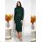 Women's Plus Size Knitted Turtleneck Long Sleeve Dress (L/XL/2XL ONE SIZE) ITALIAN FASHION IM4221085