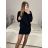 Women's Plus Size Long Sleeve Oversize Dress (XL/2XL/3XL ONE SIZE) ITALIAN FASHION IMC23024