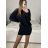 Women's Plus Size Long Sleeve Oversize Dress (XL/2XL/3XL ONE SIZE) ITALIAN FASHION IMC23024