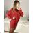 Women's Plus Size Long Sleeve Oversize Dress (XL/2XL/3XL ONE SIZE) ITALIAN FASHION IMC23024