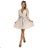 339-4 BINDY Feminine dress with a neckline and belt - beige