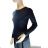 Women's Long Sleeve Knitted Sweater (S/M ONE SIZE) ITALIAN FASHION IMM22FD9073 S/M black